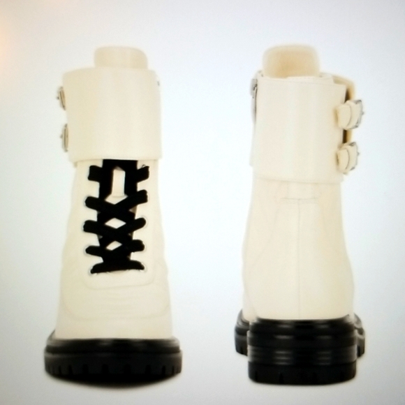 NWT Nine West Womens Sabrah Faux Leather Lug Sole Combat & Lace-up Boots - Picture 3 of 4